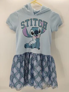 Disney Girls Stitch Hooded Cosplay Dress with Tulle Skirt - Size M (7/8) - Picture 1 of 12