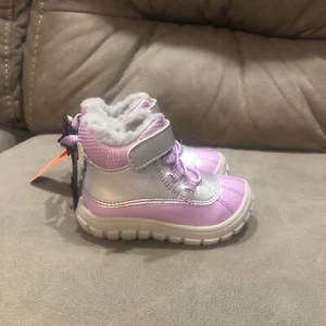 Wonder Nation Infant Toddler Girls Fur Boots Size 5 - Picture 1 of 9