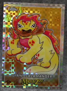 2022 MetaZoo Topps Chrome Salamandra Gigante Alt Art #96 X-fractor - Foto 1 di 2
