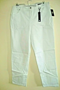 Damen weiße Denim Jeans Größe 18 kurz Gloria Vanderbilt - Bild 1 von 2