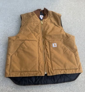 Carhartt Duck Canvas Quilt Lined Vest V01 BRN - Picture 1 of 7