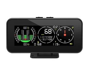 Inclinometer GPS Compass Speedometer Car HUD Overspeed Alarm Speed Slope Meter - Bild 1 von 22