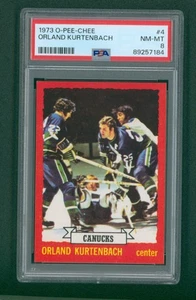 1973 O-Pee-Chee Hockey Card - #4 Orland Kurtenbach, PSA 8 NM/MT - Bild 1 von 2