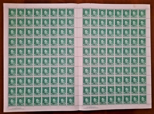 KGVI - 1 1/2d Emerald COMPLETE SHEET of 160 *MINT* SG 183 (CV $1,000+) - Picture 1 of 2