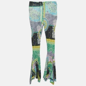 Versace Kids Multicolor Printed Jersey Flared Leg Trousers 10 Yrs - Picture 1 of 6