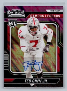 Ted Ginn Jr. 2025 Panini NIL #3 Campus Legends automático púrpura #/50 Ohio - Imagen 1 de 2