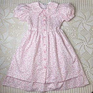 Vintage 1980er Anne Savoy Mädchen 8 Jahre rosa Rollwork Design Cottagecore Kleid - Bild 1 von 7