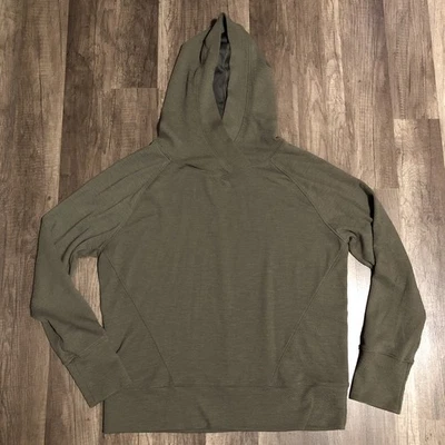 Prana Sunrise Hoodie Womens M Olive Green Long Sleeve Lightweight Pullover Top - Image 1 of 4
