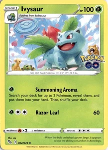Ivysaur Uncommon Pokemon GO 002/078 Pokémon Card TCG - Picture 1 of 2