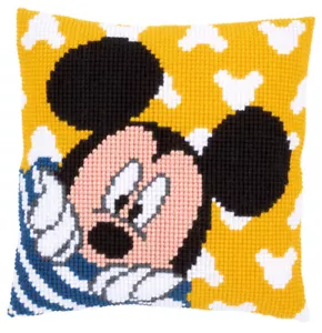 Vervaco Disney MICKEY PEEK-A-BOO Latch Hook Cushion Front Kit PN-0167235 - Picture 1 of 1