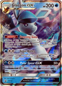 Pokemon TCG SM147 Glaceon GX Foil Promo Black Star Rare Card - Picture 1 of 1