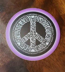 FRIEDENSSCHILD Aufkleber UV beständiges Vinyl 3 Zoll - Bild 1 von 1