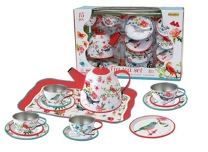 Kaper Kidz - GARDEN BIRDS TIN TEA SET 15PCS - Picture 1 of 7