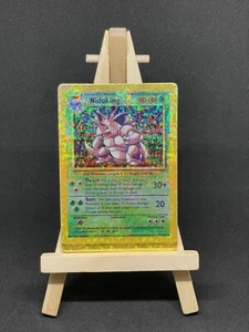Nidoking 11/102 Vending Machine PRISM HOLO Pokémon Card Vintage 90's Sticker - Picture 1 of 4