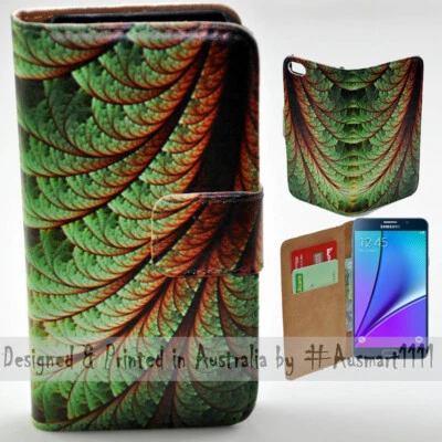 For Samsung Galaxy Note Series - Curl Leaf Pattern Print Mobile Phone Case Cover - image 1 of 3