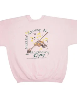 Vintage Old Dominion Opry Sweatshirt Size XL Fiddled Around The World 80s Raglan - Picture 1 of 8
