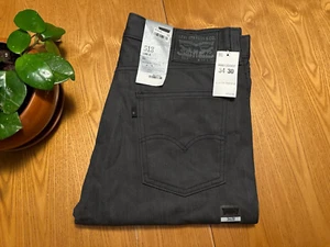 Levis 513 Linie 8 schmale gerade Passform starr dunkelgraue Herrenjeans 34W x 30L neu mit Etikett - Bild 1 von 12