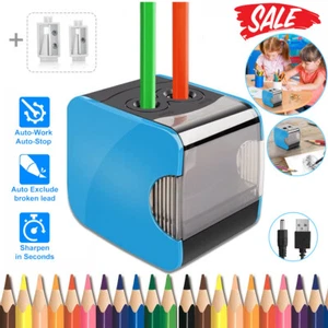 Elektrischer Anspitzer Automatischer Bleistiftspitzer für Kinder+6 Ersatzmesser - Bild 1 von 12