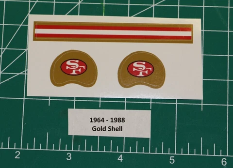 1964 - 1988 San Francisco 49ers Football Gumball Helmet Diecut DECAL SHEET ONLY Cover