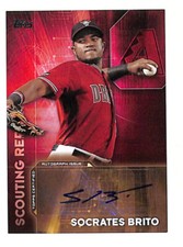 2015 Topps Socrates Brito Scouting Report Auto Autograph Card Dbacks 