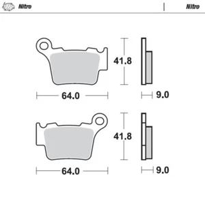 MotoMaster Rear Brake Pads for Husaberg FS570 2009-2010 Nitro - Picture 1 of 1