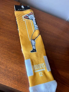 AARON RODGERS GREEN BAY PACKERS NFL men's SOCKS  Size M/L - Picture 1 of 5