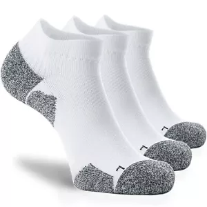 Unisex Cushioned Compression Athletic Ankle Socks Multipack 3-pairs White M 7... - Picture 1 of 7