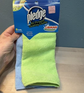Paquete de 2 paños antipolvo multiusos Pledge by Libman limpieza de microfibra sin pelusa - Imagen 1 de 5