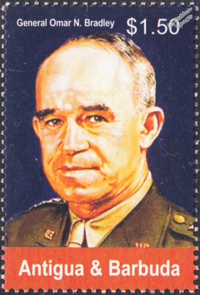 WWII US Army General OMAR BRADLEY Stamp (2005 Antigua) - Image 1 of 1