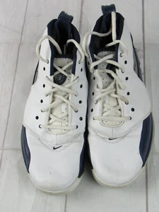 Nike Huarache Elite White & Blue Athletic Shoe Size 8 - Picture 1 of 6