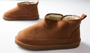 Old Navy Women's Cozy Faux Fur-Lined Booties JL3 Chestnut Size US:8 UK:6 - Picture 1 of 12