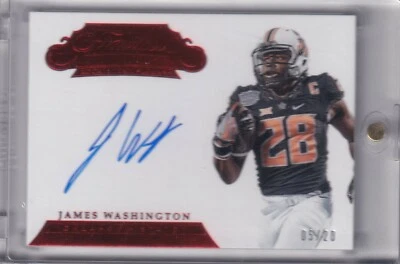 James Washington 2018 Flawless Collegiate Ruby Rc On Card Auto Sp #ed 5/20 - Image 1 of 2