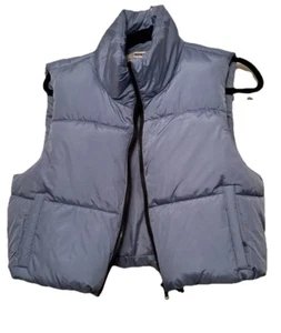 CISONO Padded Puffer Women’s Short Vest, Blue, Large, Outerwear, Cozy, Warm - Picture 1 of 12
