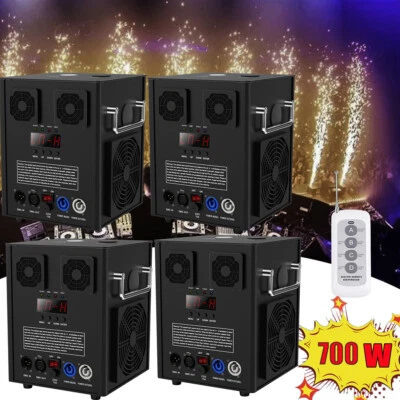 4PCS Large Cold Spark Machine 700W DMX Stage Firework Machine 6.6-9.8ft DJ Light - Image 1 of 4