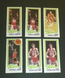 1980 TOPPS NBA Basketball Cards COLLINS #179 JONES #175 BIBBY #177 DAWKINS #180