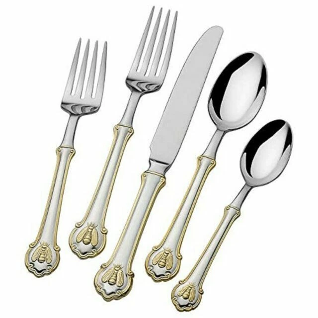 Wallace Napoleon Bee 45 Piece 18/10 Stainless Steel Flatware Set