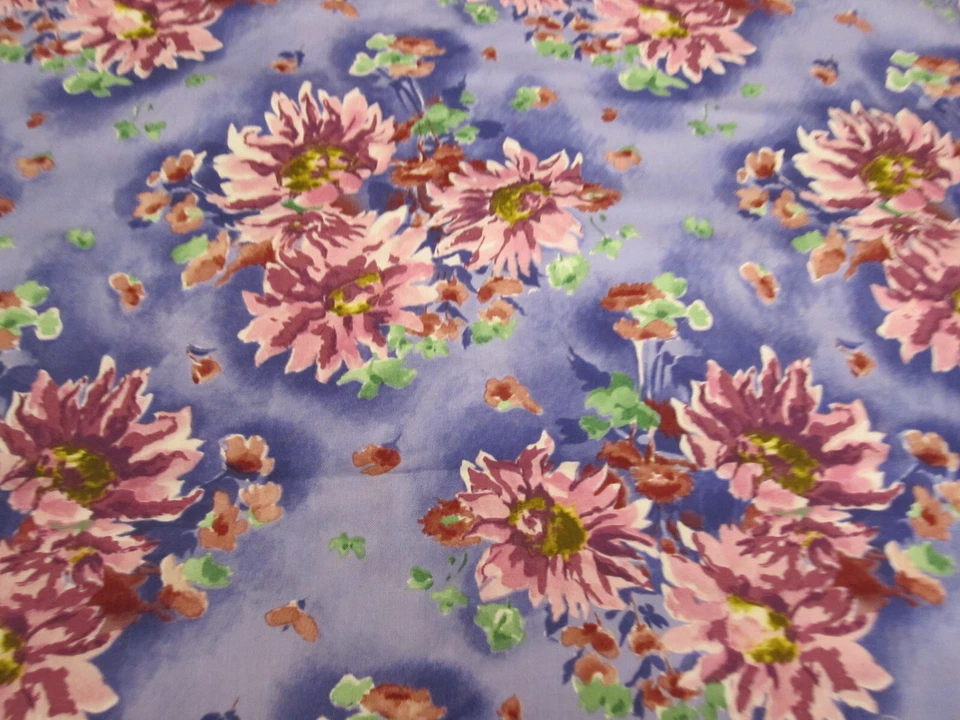 Cotton fabric VTG Flowers From My Gardens by Diana Leone for Northcott BTY x 44 - Image 1 of 4
