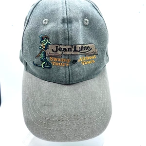 Sombrero RARO Parche Cobra Gris Denim Gorra Ajustable. Jean 'Lafitte Swamp Tours - Imagen 1 de 4