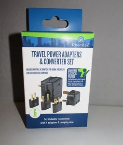 Juego de adaptadores y convertidores de corriente de viaje Protege - TOTALMENTE NUEVOS EN CAJA - Imagen 1 de 4