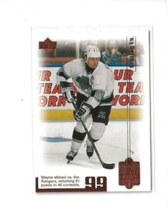 Wayne Gretzky 1999 Upper Deck Wayne Gretzky Living Legends - # 47 / vs Rangers