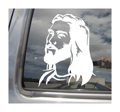 Jesucristo - Cara Cabeza Cristiana Coche Camión Vinilo Calcomanía Ventana Adhesivo 08325 Foto 1 de 2