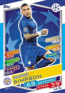 2016-17 Topps Match Attax UCL UEFA Champions League EPL Pick From List ARS-LEV