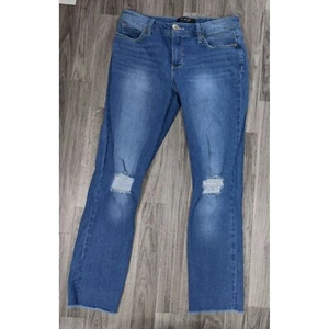 Jeans Energie Juniors Talla 7 Bigotes Desgastados Cortos Ajustados Azul Denim - Imagen 1 de 11