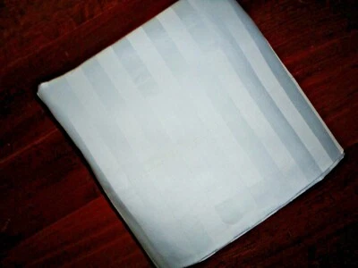 CALIFORNIA DESIGN DEN BLUE DOBBY DAMASK STRIPE KING/CALIFORNIA KING FLAT SHEET  - Image 1 of 4