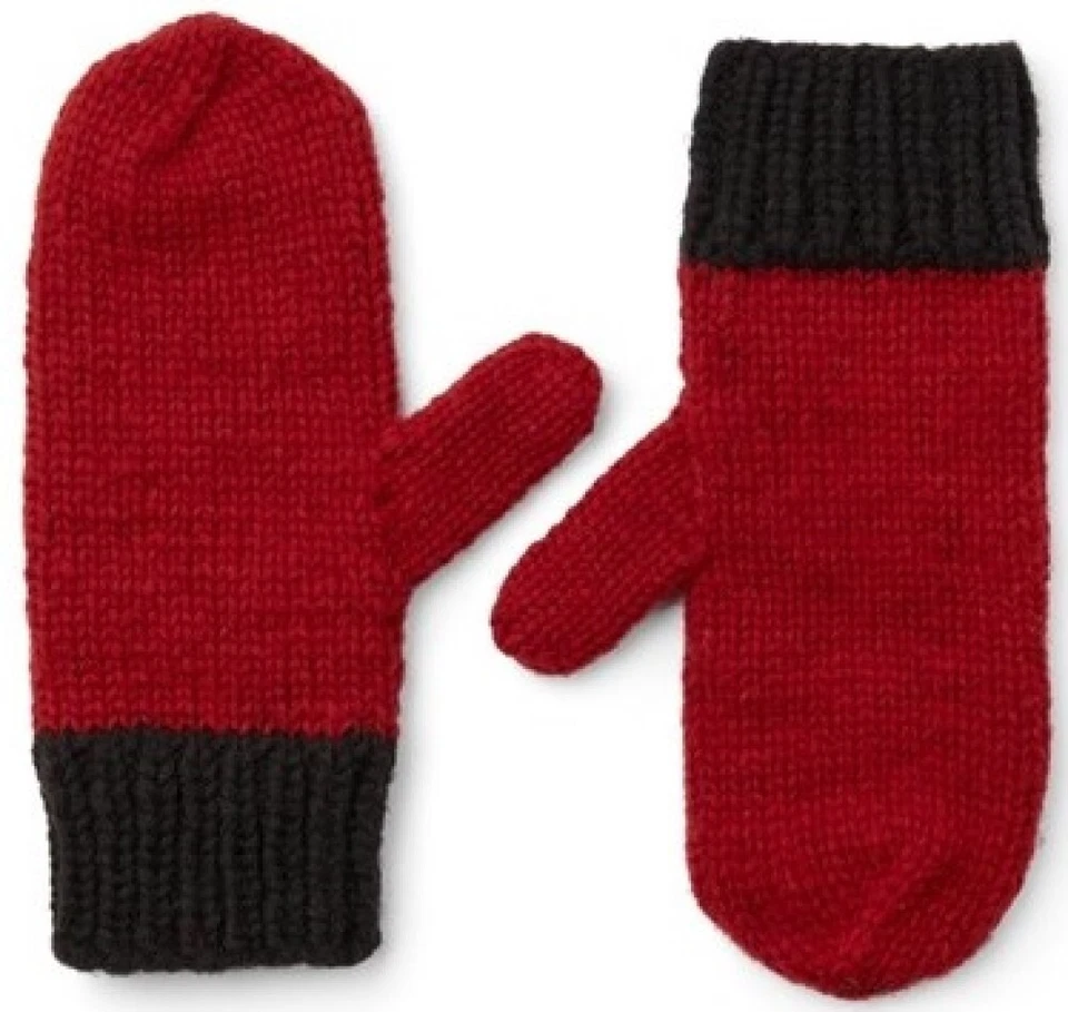 Mitones hechos a mano de lana Filson HECHOS EN CANDA a rayas azul liso gris rojo marrón CC Foto 1 de 1