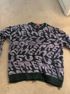 SUPREME- 2023 Stacked Cotton Sweater, Size L - Picture 1 of 3