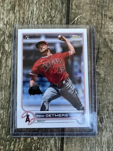 2022 Topps Reid Detmers #201 SP Variazione Immagine ROOKIE CARD-Angels - Foto 1 di 1