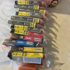 12 Ink Cartridge For Use in Epson XP600 7 Black 2 Yellow 2 Magenta 1 Blue - Picture 1 of 7