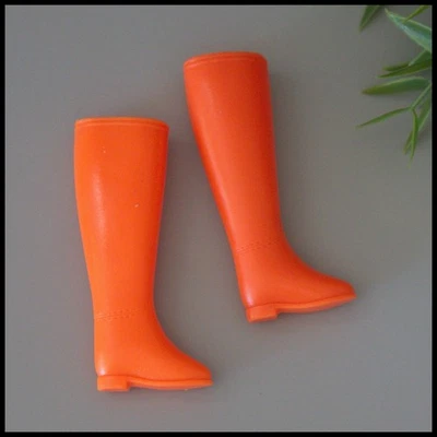 🖤Botas blandas Francie Furry Go Round #1296 Difíciles de encontrar NARANJA Japón Sears De colección 1960 LooK🖤 Foto 1 de 4