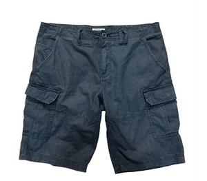 Just Jeans Men's 21" Washed Military Cotton Cargo Shorts Sz 34 Dark Grey EUC Z - Picture 1 of 4